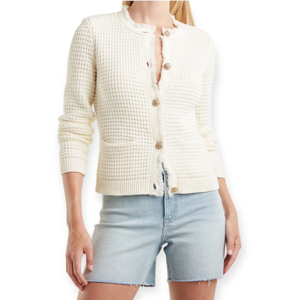 Express Textured Embellished Sweater Jacket